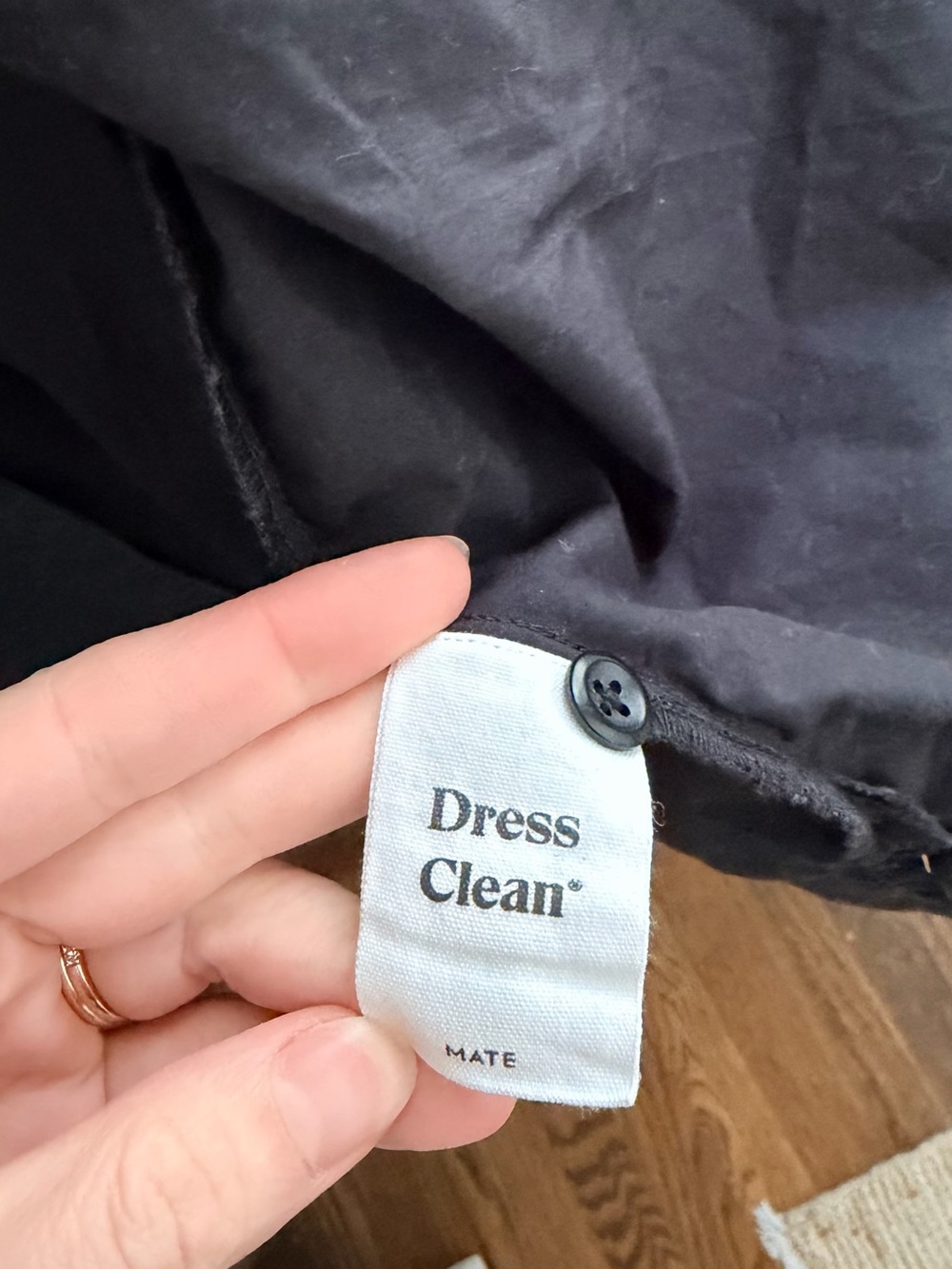 Mate The Label Organic Poplin Long Sleeve Button Down Jet Black - Picture 5 of 6